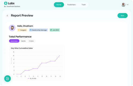 Dashboard Creator interface